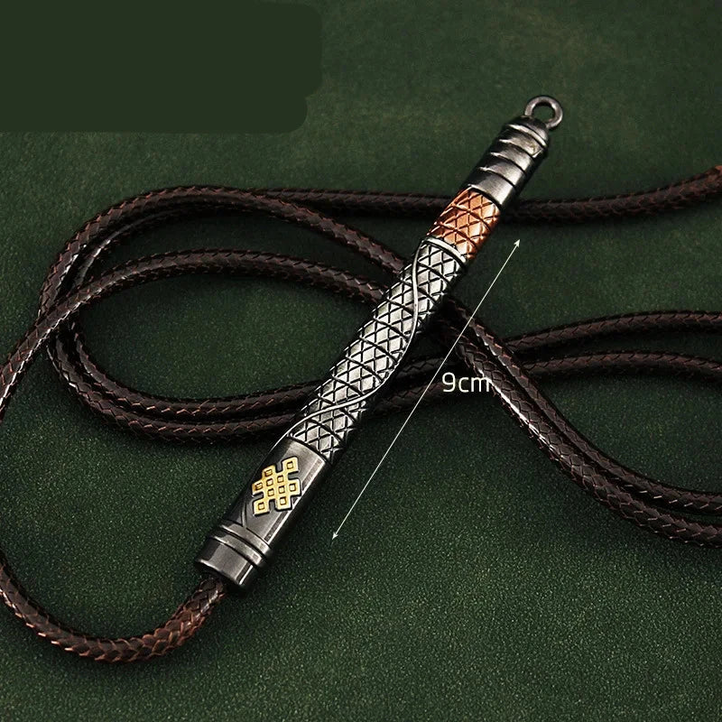 Metallic carved whip – Stereoscopic ornamental design for sophisticated BDSM play