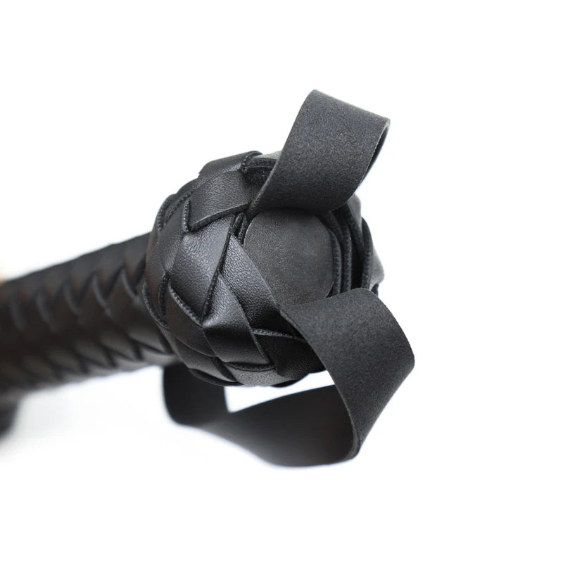 Genuine Leather Flogger – Premium Tassel Whip with Sturdy Handle