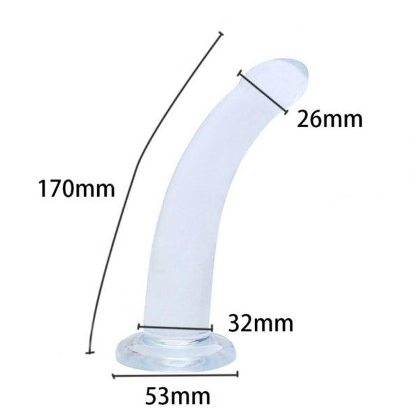 Godemiché transparent avec ventouse – Flexible et polyvalent
