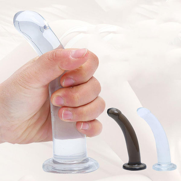 Godemiché transparent avec ventouse – Flexible et polyvalent