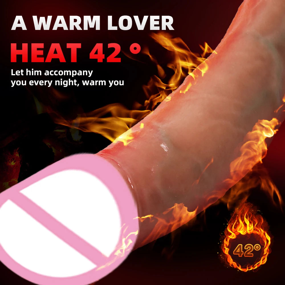 Dildo Vibrator Realistisch 24,5 cm GROSS Teleskopisch Penis Vaginale Masturbation Orgasmus Rotierender Riesiger Schwanz Sexspielzeug für Lesben