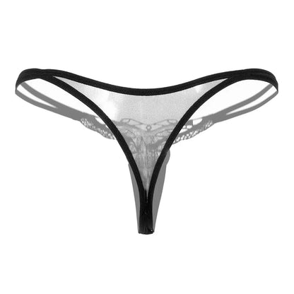 Schmetterling mit Perlen Tangas Frauen Sexy G String Sexy Unterwäsche Tangas Damen Spitze Dessous Sexy Transparente Höschen