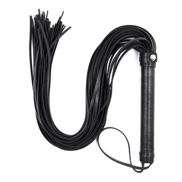 40 cm PU-Leder Flogger – Dominante Peitsche mit Handschlaufen
