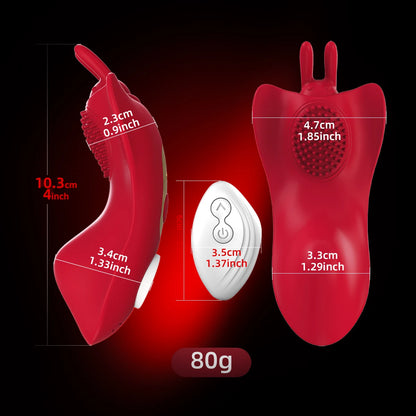 Erwachsenen-Sexspielzeug für Frauen Paare Tragbarer Slip-Vibrator Schmetterling-Sextoy 3-in-1 Mini-Schmetterlings-Vibrator Klitoris G-Punkt Vagina