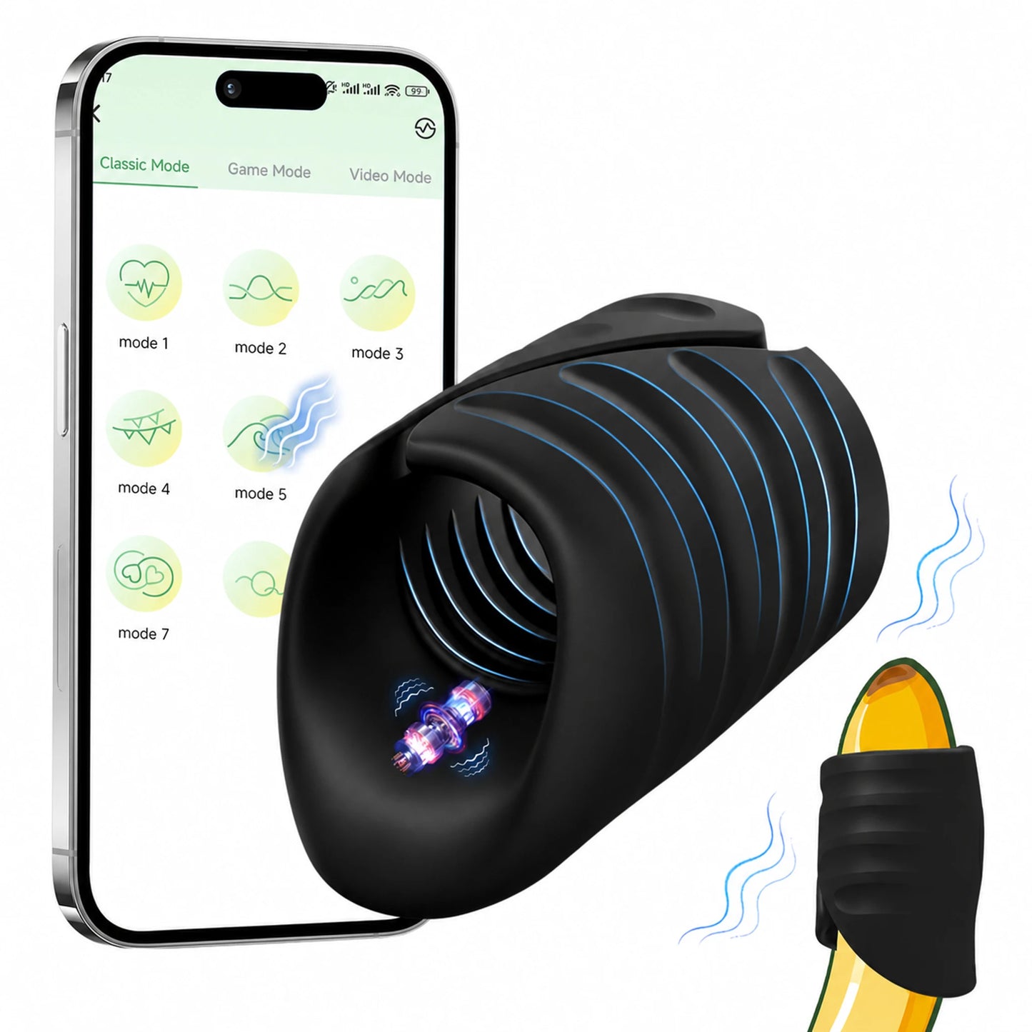 Sex Toys for Men - Male Masturbator Penis Training Vibrator with App Control Vibrating Sex Toy Stroker Glans Trainer Stimulator