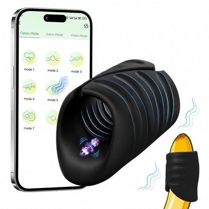 Sex Toys for Men - Male Masturbator Penis Training Vibrator with App Control Vibrating Sex Toy Stroker Glans Trainer Stimulator
