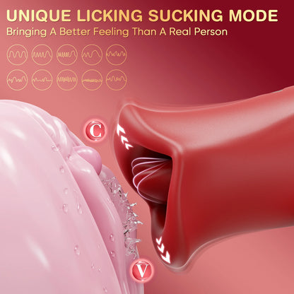 Sexspielzeug G-Punkt-Vibrator für Frauen Klitoris-Stimulator Dildo-Vibrator Zunge lecken Vagina Vibration Masturbator Spielzeug für Erwachsene ab 18 Jahren