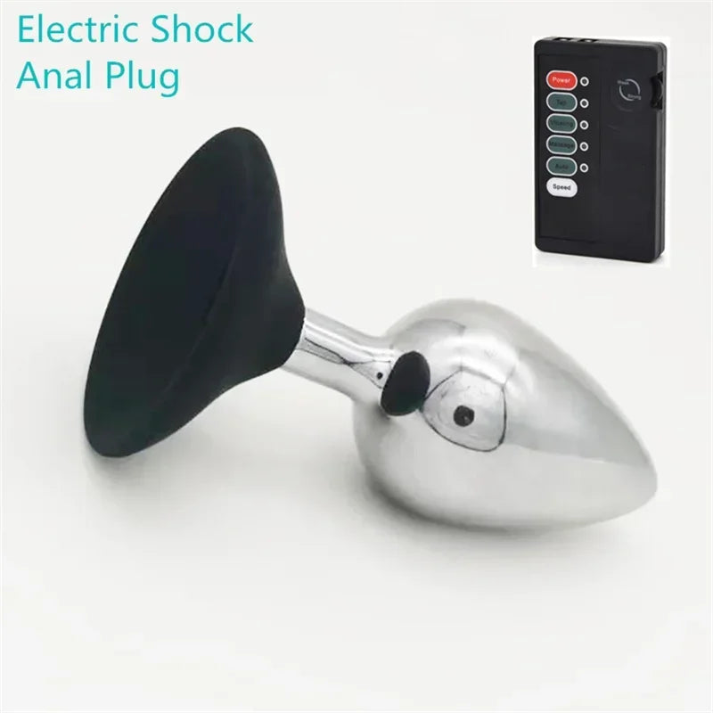 Sex Toys for Men Masturbation Novelty Electric Shock Butt Plug Anal Toys Penis Stimulation Pulse Orgasm Medical Theme Toys