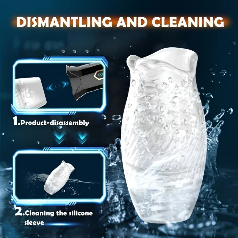 Sex Toys for Men Automatic Electric Piston Rotation Suction Machine Male Blowjob Masturbator Vagina Dildo Real Oral Vibrator