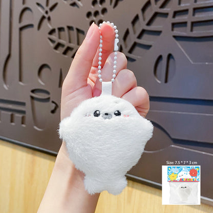 Baby Seal Plüschtier Taschenanhänger, cartoonischer und süßer Plüschpuppenanhänger, Babypuppen-Schlüsselanhänger, Geschenk für Sie