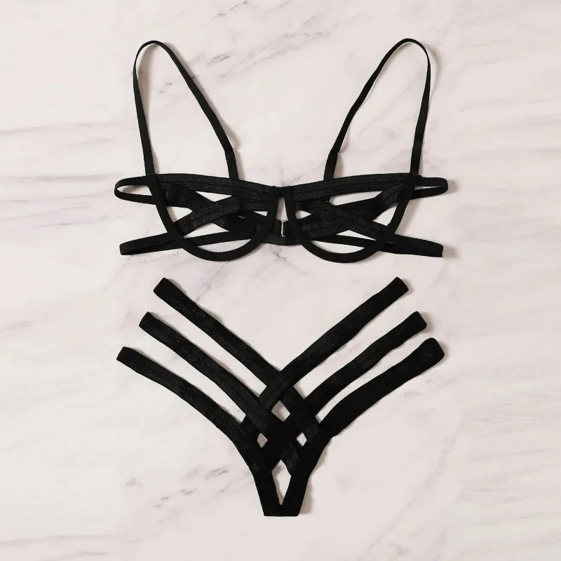 Ausgehöhlter Bondage Harness Dessous