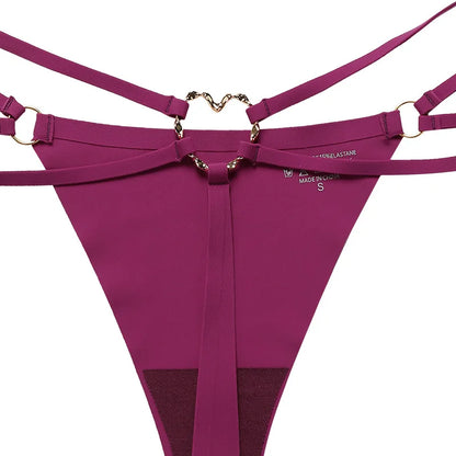 Eisen Ring Sexy Frauen G String Slip Eis Seide Höschen Mädchen Unterwäsche Tanga Unterhose Nahtlose Dessous Plus Größe S-XL