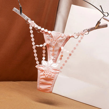 Damenhöschen Damen Sexy Spitze aushöhlen Tanga Höschen Niedrige Taille Transparente G-String Unterwäsche Atmungsaktive weibliche Dessous