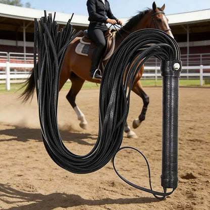 PU-Leder Reitgerte Reitsportausrüstung Rutschfester Griff Schwarze Reitgerte Reitzubehör