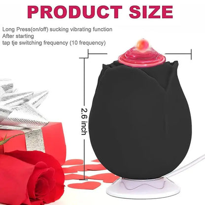 Sexspielzeug für Frauen Rosen-Vibrator G-Punkt-Massagegerät Leistungsstarke Vaginalsaugung Erwachsenen-Sexspielzeug Sexuelles Wohlbefinden Intim-Massagegerät für Frauen