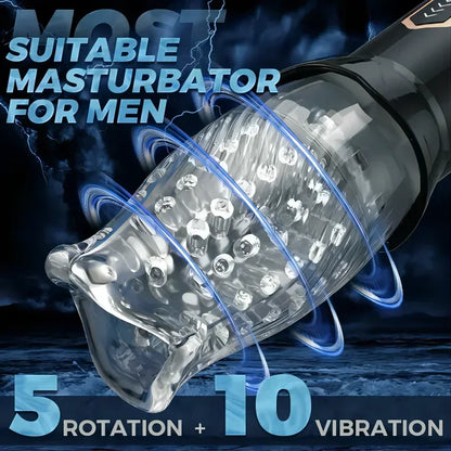 Sex Toys for Men Automatic Electric Piston Rotation Suction Machine Male Blowjob Masturbator Vagina Dildo Real Oral Vibrator