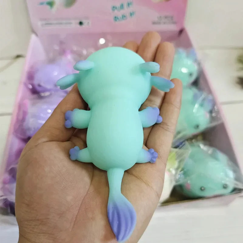 1/4 stücke Axolotl Squeeze Ball Nette Fisch Entspannen Cartoon Antistress Squishy Stress Relief Langsam Rising Für Erwachsene Kinder stretch Spielzeug