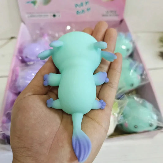 1/4 stücke Axolotl Squeeze Ball Nette Fisch Entspannen Cartoon Antistress Squishy Stress Relief Langsam Rising Für Erwachsene Kinder stretch Spielzeug