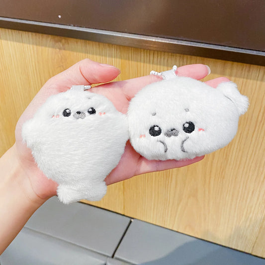 Baby Seal Plüschtier Taschenanhänger, cartoonischer und süßer Plüschpuppenanhänger, Babypuppen-Schlüsselanhänger, Geschenk für Sie