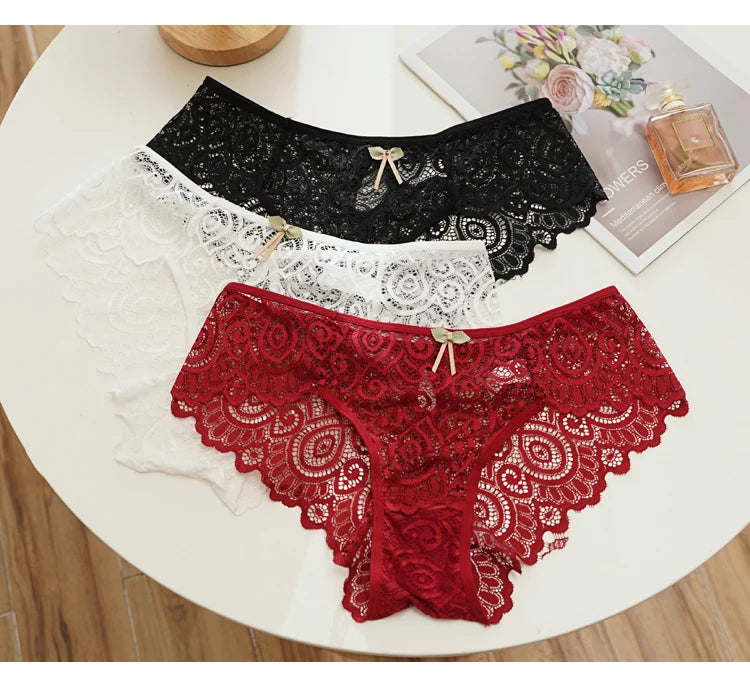 CINOON 2-teiliges Set – Sexy Damen-Spitzenhöschen
