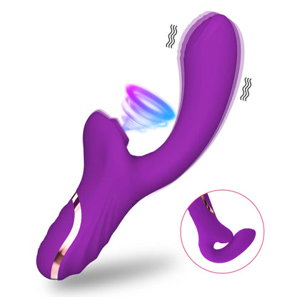 Puissant appareil de succion clitoridienne 2 en 1 et vibromasseur pour point G