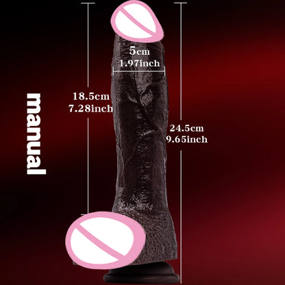Dildo Vibrator Realistisch 24,5 cm GROSS Teleskopisch Penis Vaginale Masturbation Orgasmus Rotierender Riesiger Schwanz Sexspielzeug für Lesben