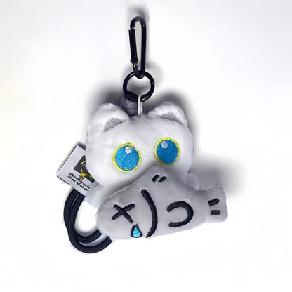 Yupsk 6/1 Stück süße Plüsch schwarze Katze Puppe Spielzeug Schlüsselanhänger Tasche Anhänger Charms Kawaii Schlüsselanhänger Zubehör für Frauen Paare Geschenk