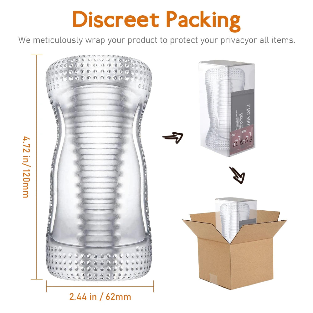 Men's sex toys, penis enlargement trainers, male masturbator, pocket pussy, transparent realistic vagina, sex machine, adult sex toys