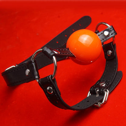BDSM Mund knebel. Slave Gag Ball,Ball gag mit kurzem Kinnriemen, Bondage, Fesseln, Sexspielzeug für Paare, Spiele für Erwachsene