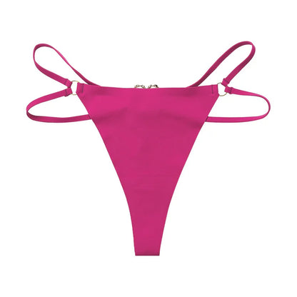 Eisen Ring Sexy Frauen G String Slip Eis Seide Höschen Mädchen Unterwäsche Tanga Unterhose Nahtlose Dessous Plus Größe S-XL
