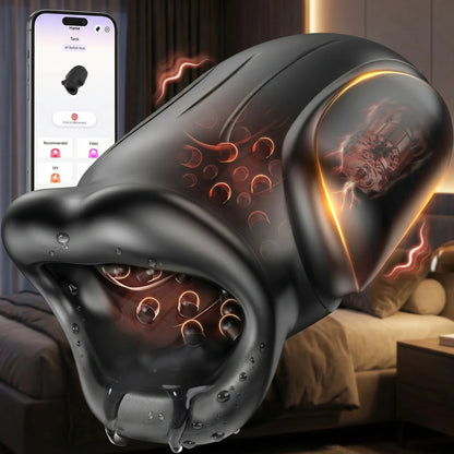 Male Sex Toys for Men - Male Masturbator Penis Vibrator with 10 Vibration Modes & App, Male Stroker Trainer Adult Toy for Extension