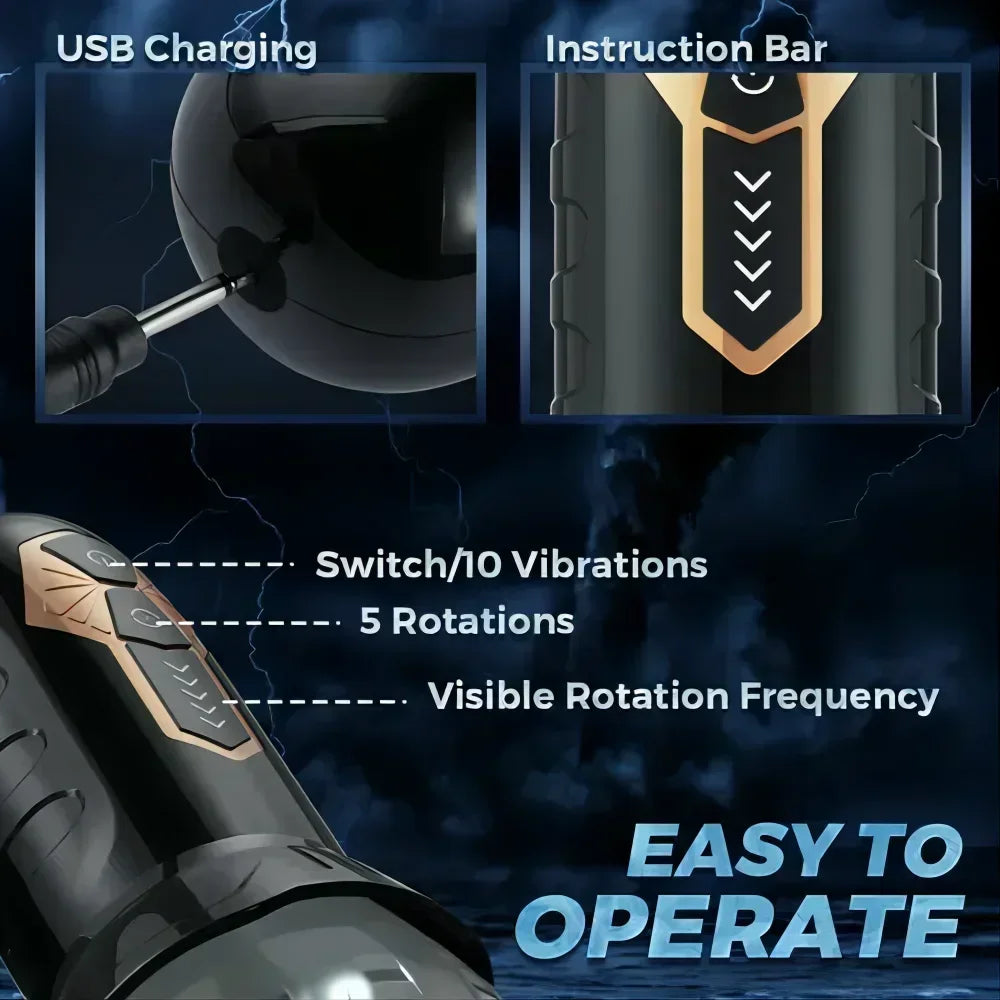 Sex Toys for Men Automatic Electric Piston Rotation Suction Machine Male Blowjob Masturbator Vagina Dildo Real Oral Vibrator