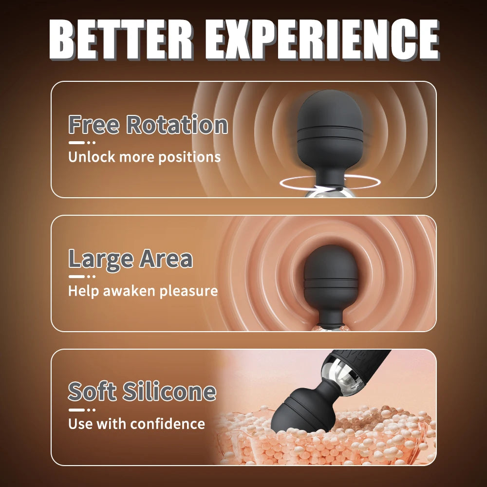 Sexspielzeug AV-Vibrator für Frauen Klitoris-Stimulator Nippel G-Punkt Zauberstab Dildo Weiblicher Vibrator zur Selbstbefriedigung Erotikspielzeug für Erwachsene