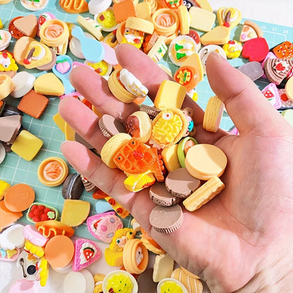 Miniatur-Lebensmittelspielzeug, gemischte Lebensmittel aus Kunstharz, Puppenküche, vorgeben, Spielzeug, geeignet für Puppenhaus, Küchenspielzeug, Miniatur-Lebensmittel aus Kunstharz