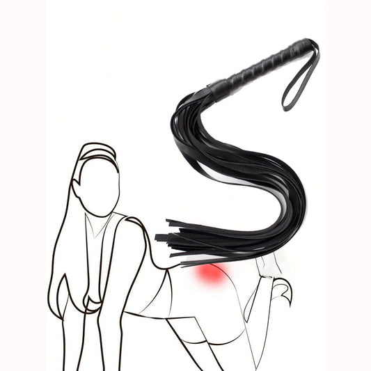 Exotic set of fetish spanking whips for adults