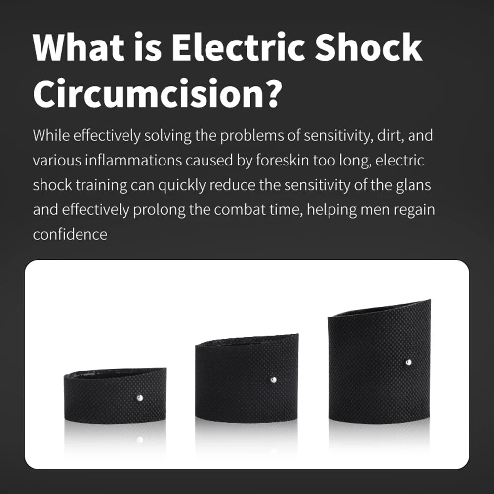 Sex Toys For Men Electro Penis Pads Sleeve Estim Penis Ring Cock Cage Masturbation Conductive Extension Stimulator Massage