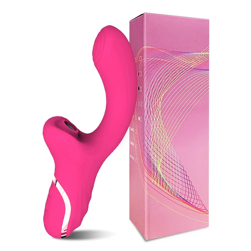 Puissant appareil de succion clitoridienne 2 en 1 et vibromasseur pour point G