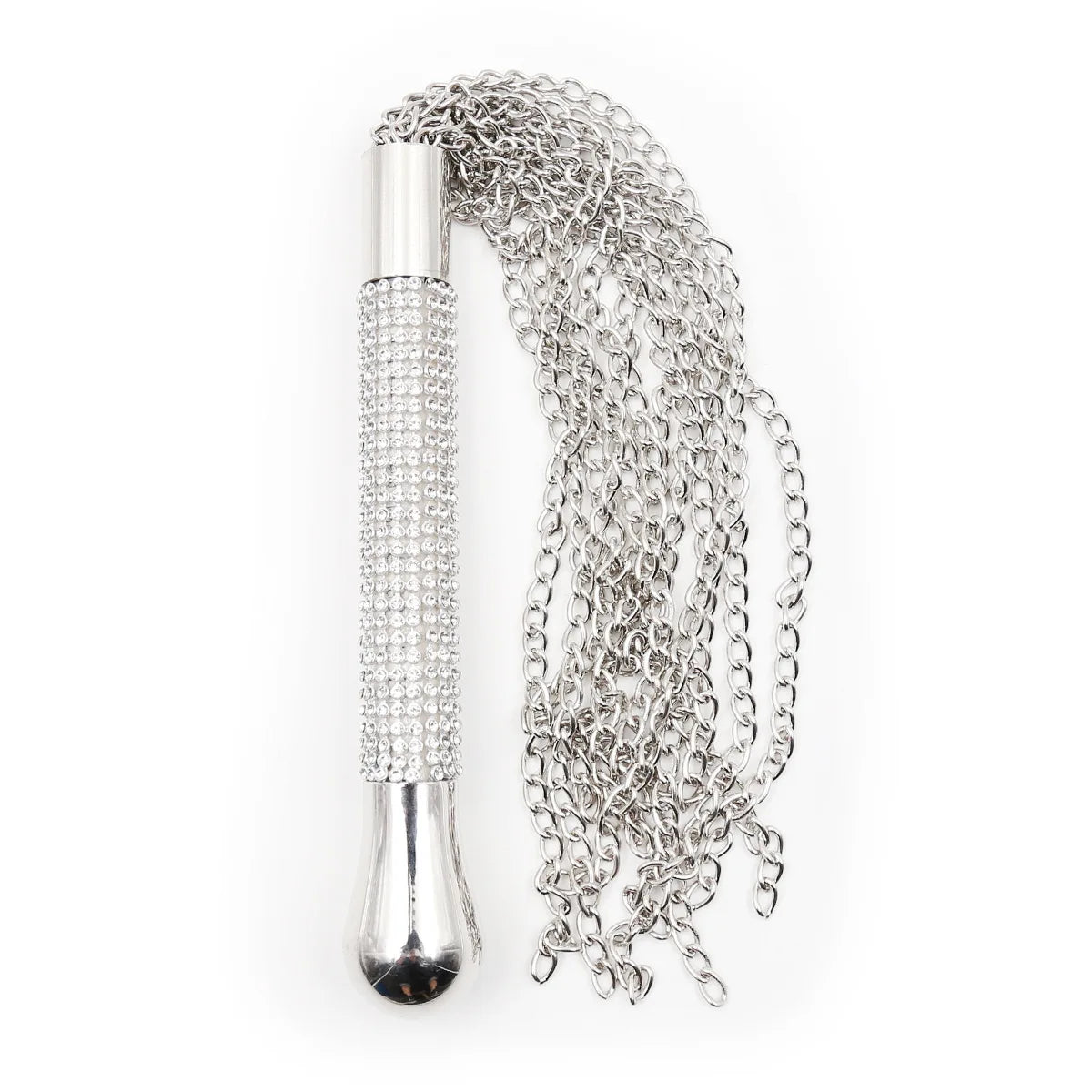 Neue Metall-Legierung Kette Quaste Kurz Crop Peitsche