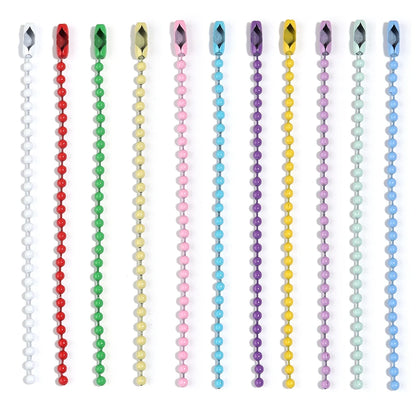 100 teile/los 10 cm Eisen Bunte Kugel Perle Kette Passt Schlüsselring Schlüssel Kette Puppen Label Hand Tag Stecker DIY schmuck Machen