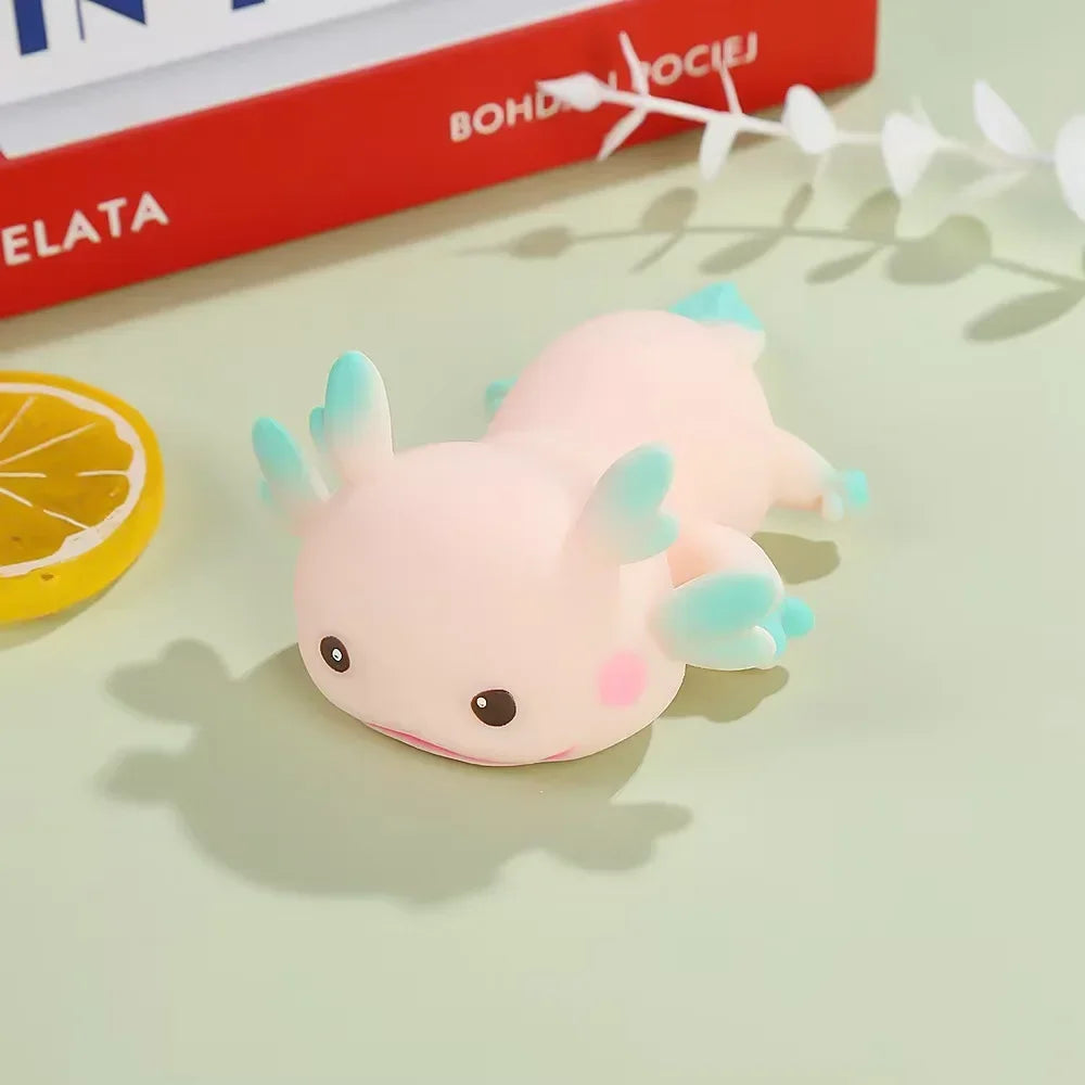 1/4 stücke Axolotl Squeeze Ball Nette Fisch Entspannen Cartoon Antistress Squishy Stress Relief Langsam Rising Für Erwachsene Kinder stretch Spielzeug