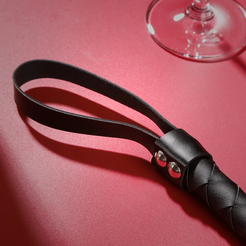 Pu Leder Pimp Peitsche Crop Party Flogger
