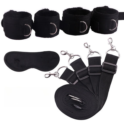 BDSM-Bettgurte, Bondage-Bindung am Bett, Sexspielzeug für Erwachsene, Sex-Bondage-Gürtel, Bett-Flirt-Handschellen, Fußfesseln, Selbstbondage