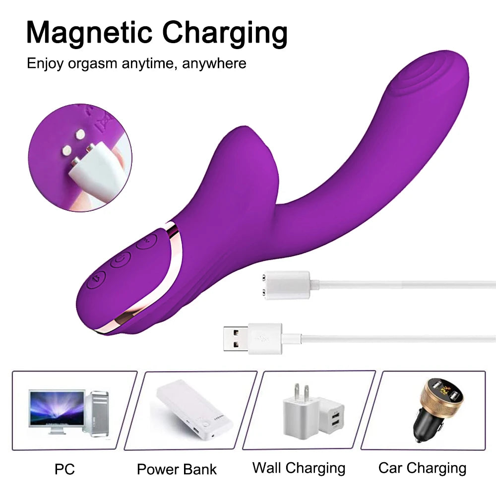 Kraftvoller 2-in-1 Klitoris-Sauger & G-Punkt Vibrator