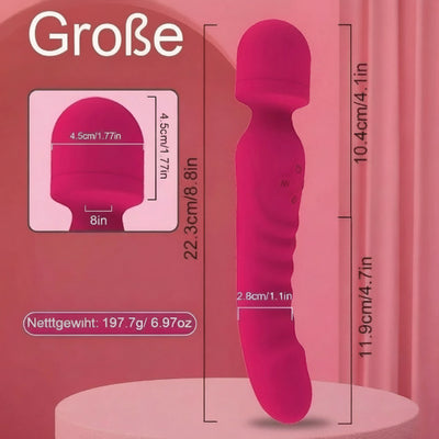 Dua Head Vibrator-Dildo mit Zauberstabkopf