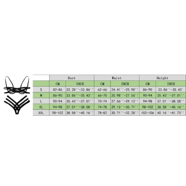 Verführerischer Hollow-Out Bondage Harness für sinnliche Nächte