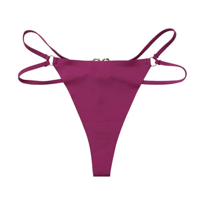 Eisen Ring Sexy Frauen G String Slip Eis Seide Höschen Mädchen Unterwäsche Tanga Unterhose Nahtlose Dessous Plus Größe S-XL
