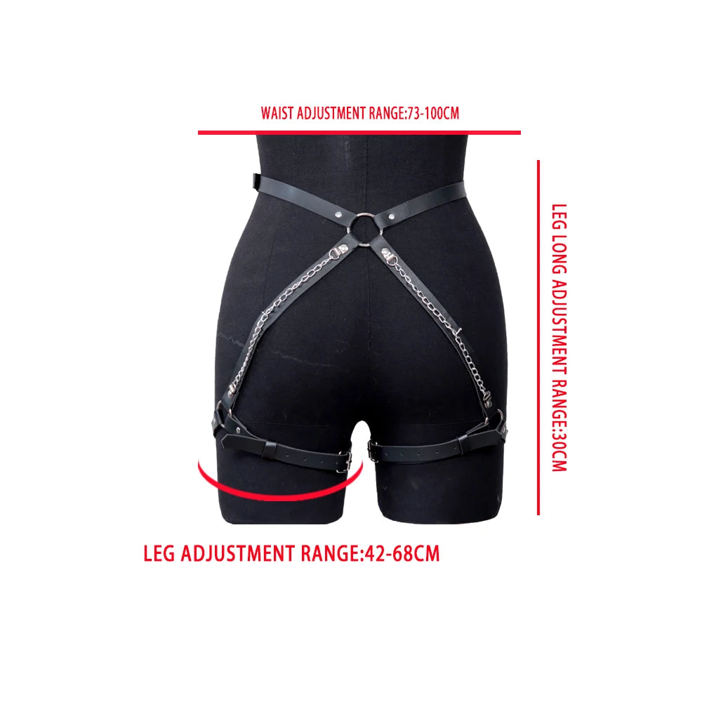 Schwertgürtel PU Leder Beinfesseln