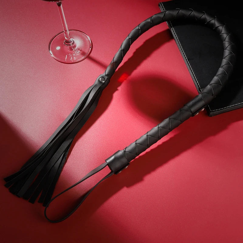 Pu Leder Pimp Peitsche Crop Party Flogger