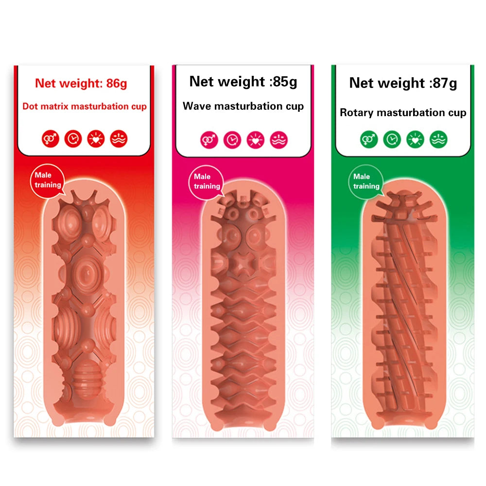 Male Masturbator, Adult Erotic Toy, Soft Silicone, Portable, Vagina, Pussy, Masturbation, Penis, Endurance, Exercise, Sex Toy for Men
