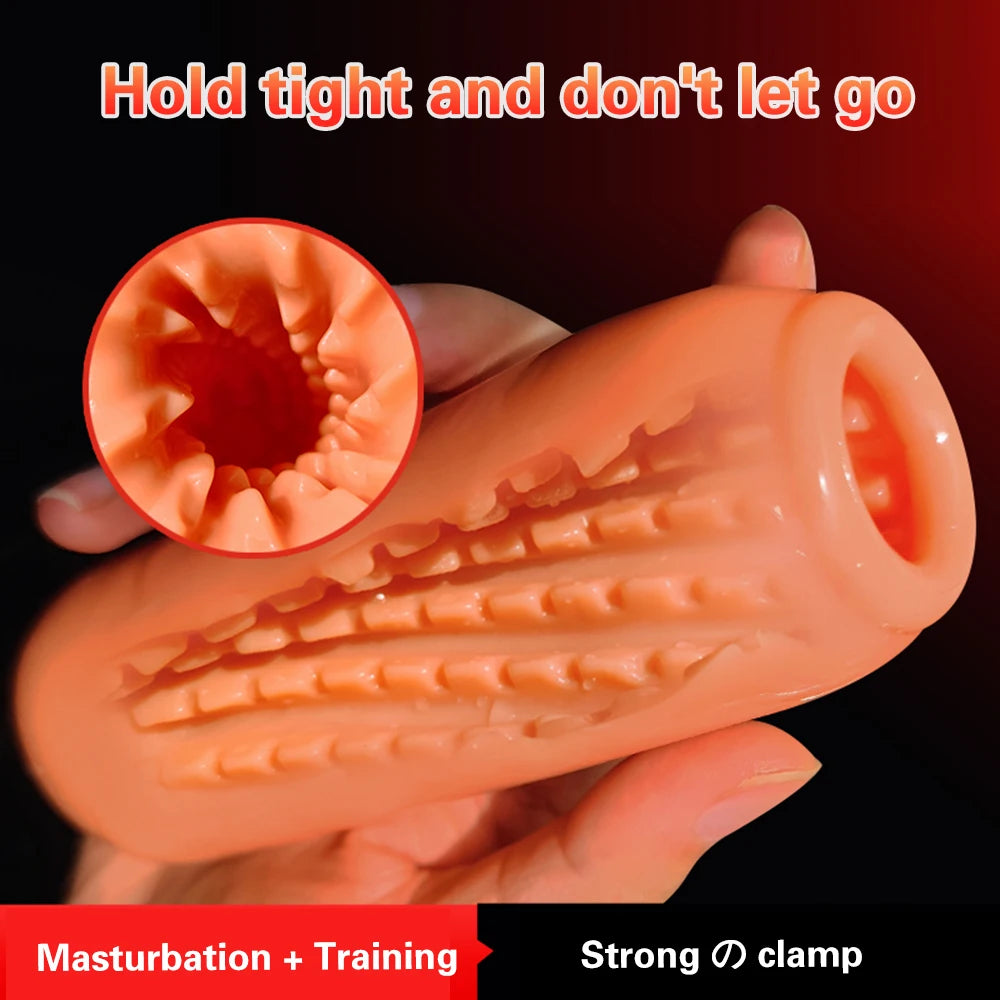 Male Masturbator, Adult Erotic Toy, Soft Silicone, Portable, Vagina, Pussy, Masturbation, Penis, Endurance, Exercise, Sex Toy for Men